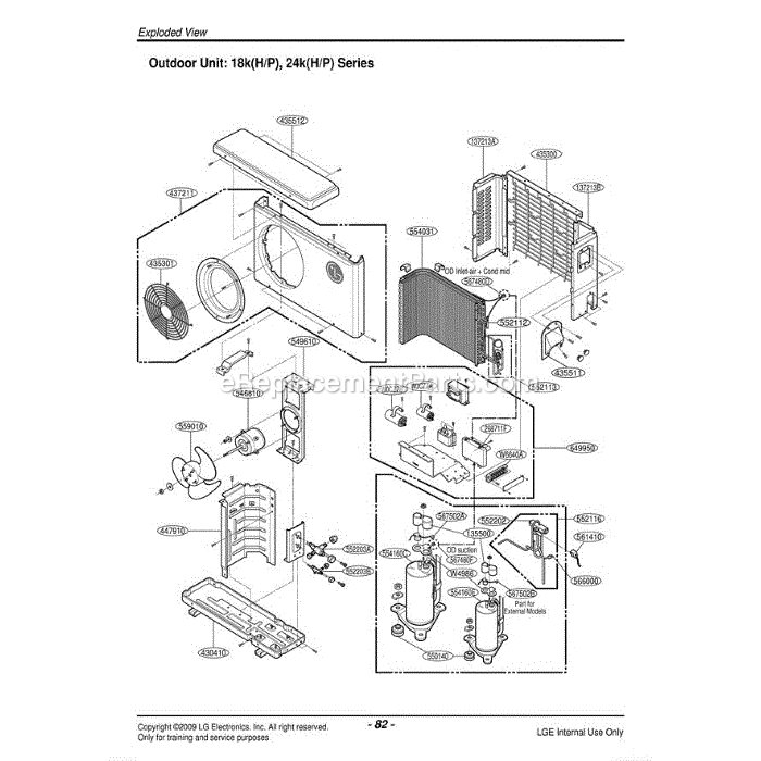 LG LSU180HE (AWHAEUS) Air Conditioner Section Diagram