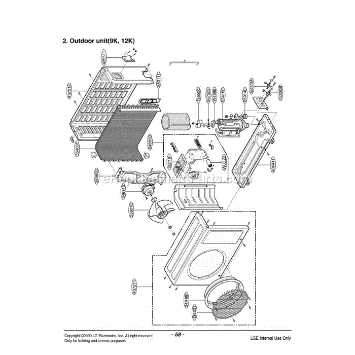 LG LSUC121PMA (AMTAEUS) Air Conditioner Section Diagram