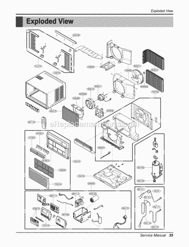 LG LWHD1450ER Room A/C Service Manual Exploded View Exploded View Diagram