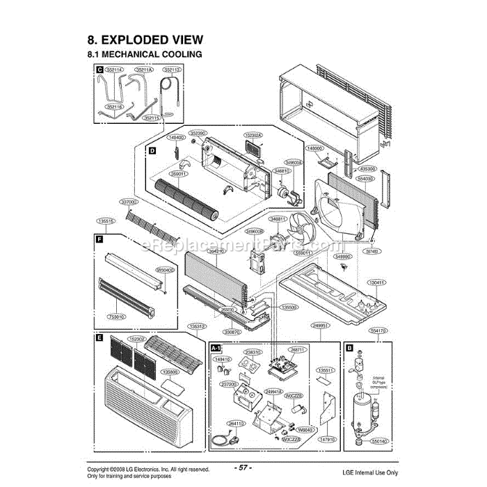 LG PTED1201GCA (ASDATRA) Air Conditioner Section Diagram