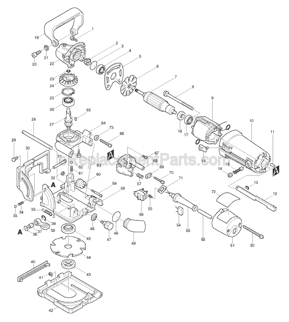 Makita 3901 Plate Joiner Page A Diagram