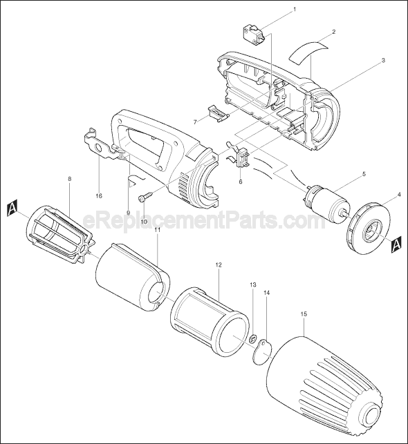 Makita 4071D Cleaner Page A Diagram