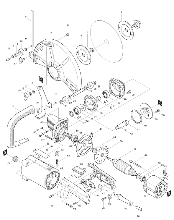 Makita 4110C Angle Cutter Page A Diagram