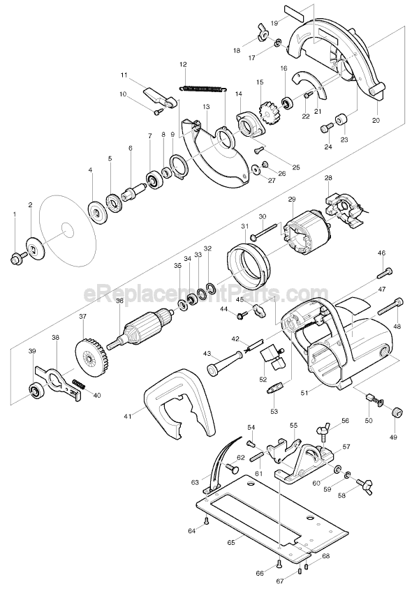 Makita 5740NB Circular Saw Page A Diagram