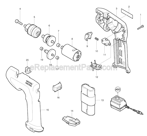 Makita 6041D Cordless Drill Page A Diagram