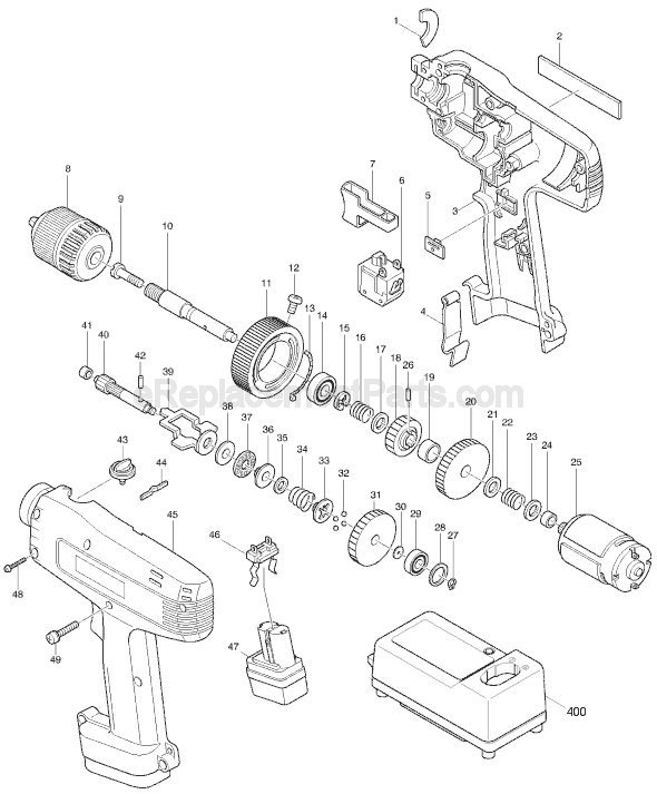 Makita 6200D Cordless Drill Page A Diagram