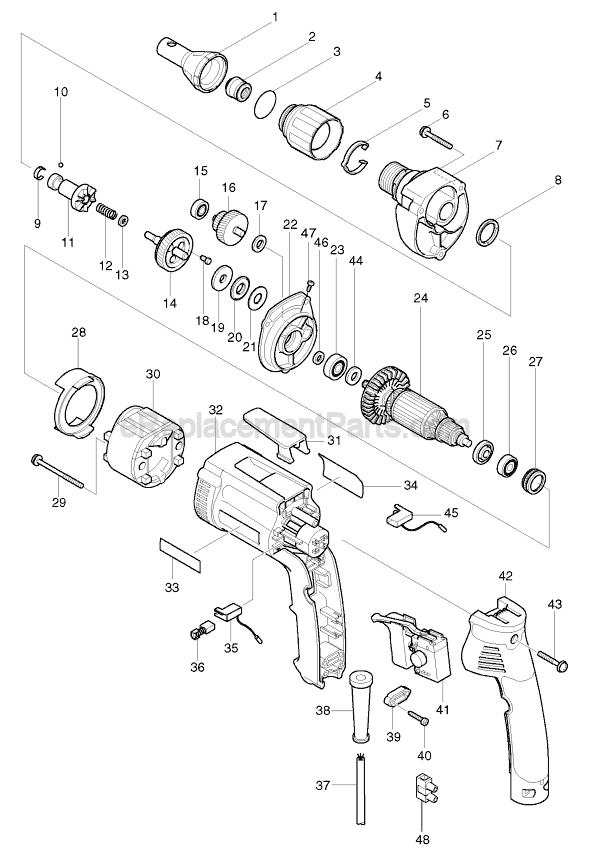 Makita 6823TP Drywall Screwdriver Page A Diagram