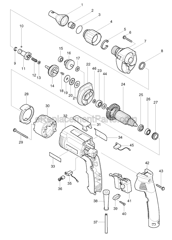 Makita 6823 Drywall Screwdriver Page A Diagram