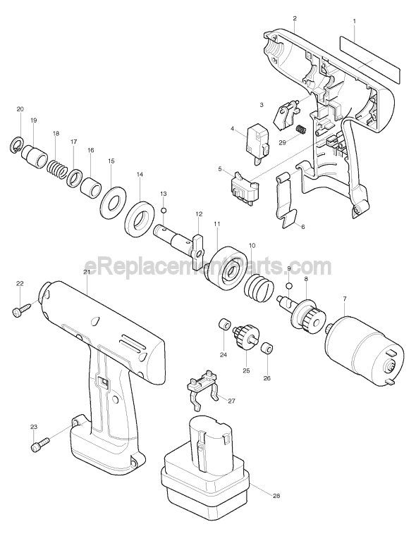 Makita 6901D Cordless Impact Driver Page A Diagram