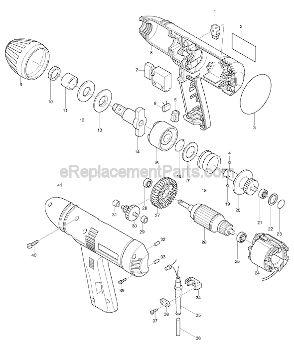 Makita 6904VH Impact Wrench Page A Diagram