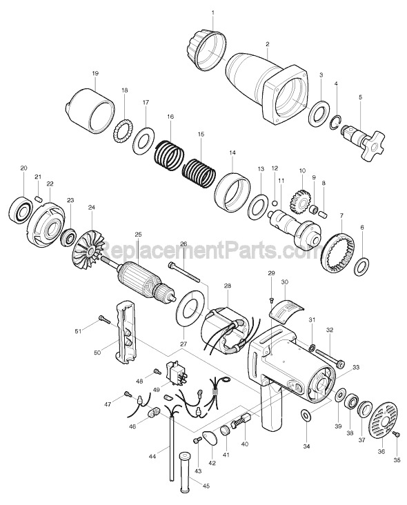 Makita 6910 Impact Wrench Page A Diagram