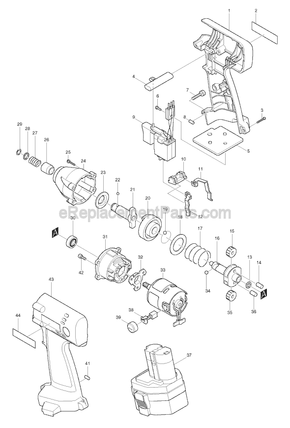 Makita 6914D Impact Driver Page A Diagram