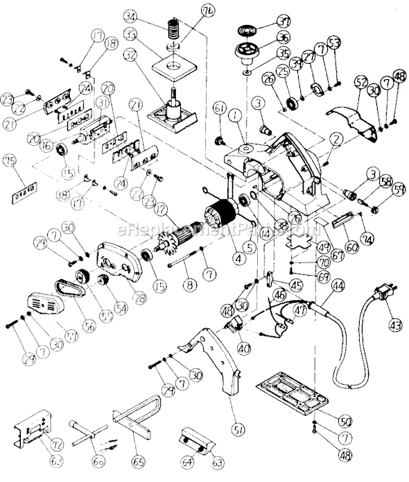 Metabo HPT (Hitachi) F-20A Electric Planer Page A Diagram