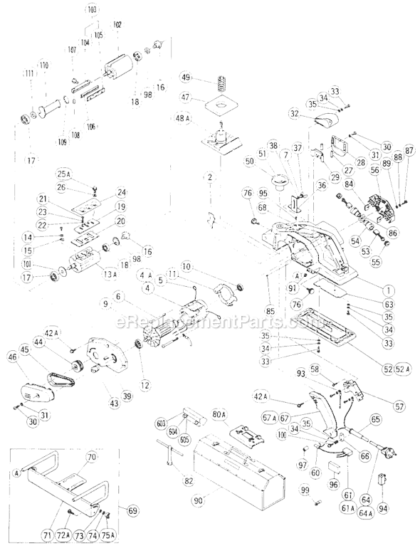 Metabo HPT (Hitachi) F-30A Electric Planer Page A Diagram