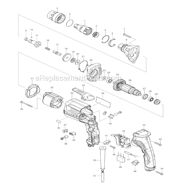 Makita FS4200 Drywall Screwdriver Page A Diagram