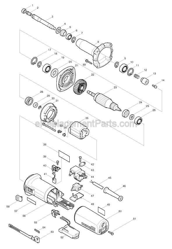 Makita GD0800C Die Grinder Page A Diagram