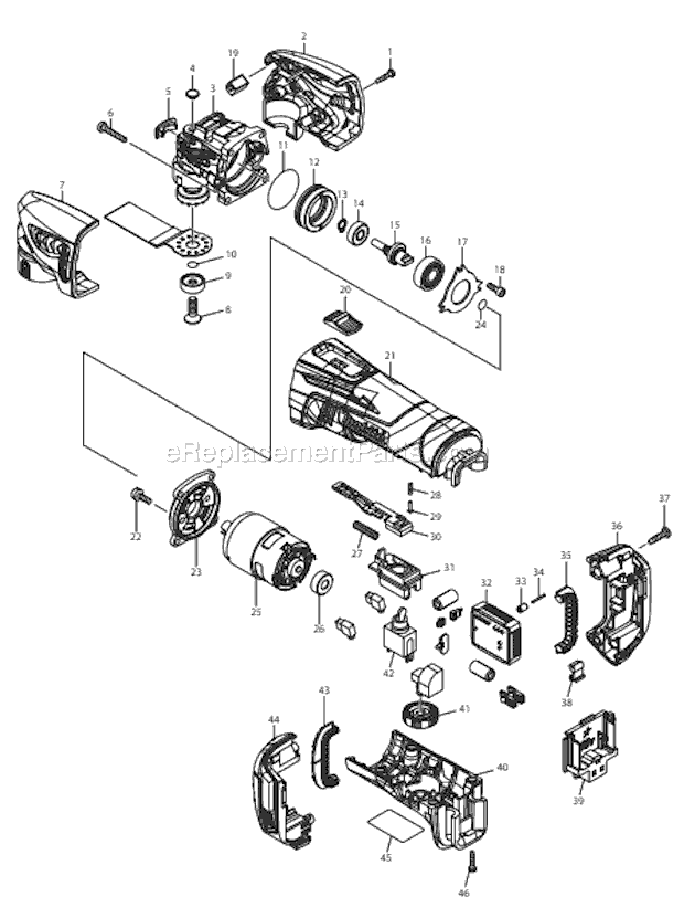 Makita LXMT025 18V LXT Lithium-Ion Cordless Multi-Tool Kit Page A Diagram