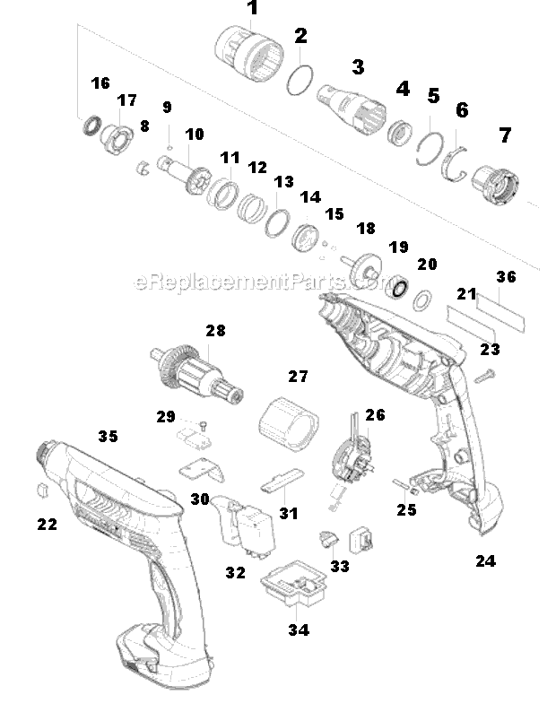 Makita LXSF01Z 18V LXT Lithium-Ion Cordless Drywall Screwdriver Page A Diagram