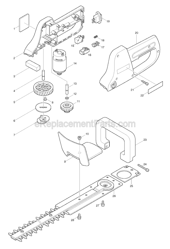 Makita UH303D Cordless Hedge Trimmer Page A Diagram