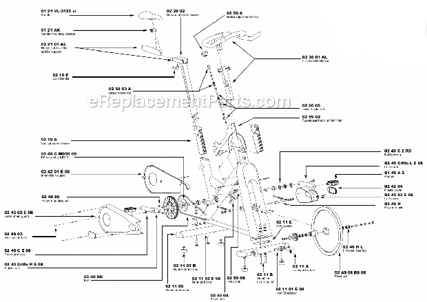 Matrix Fitness Tomahawk-E-Series (TAAB)(2012) Bike - Indoor Cycle Page A Diagram