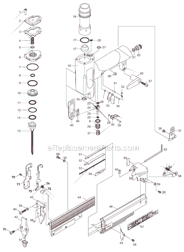 Max NF235A 23Ga. Pin Nailer Page A Diagram
