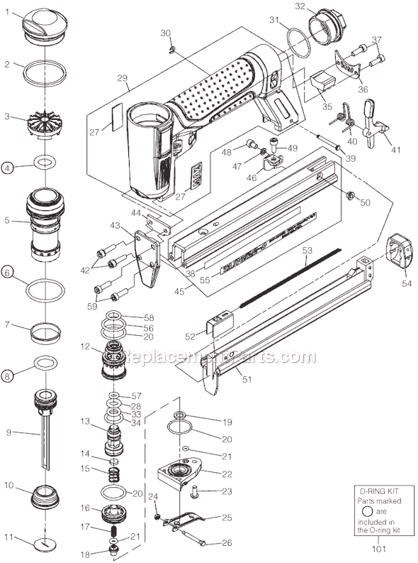 Max TA116/22-9 Fine Wire Stapler Page A Diagram