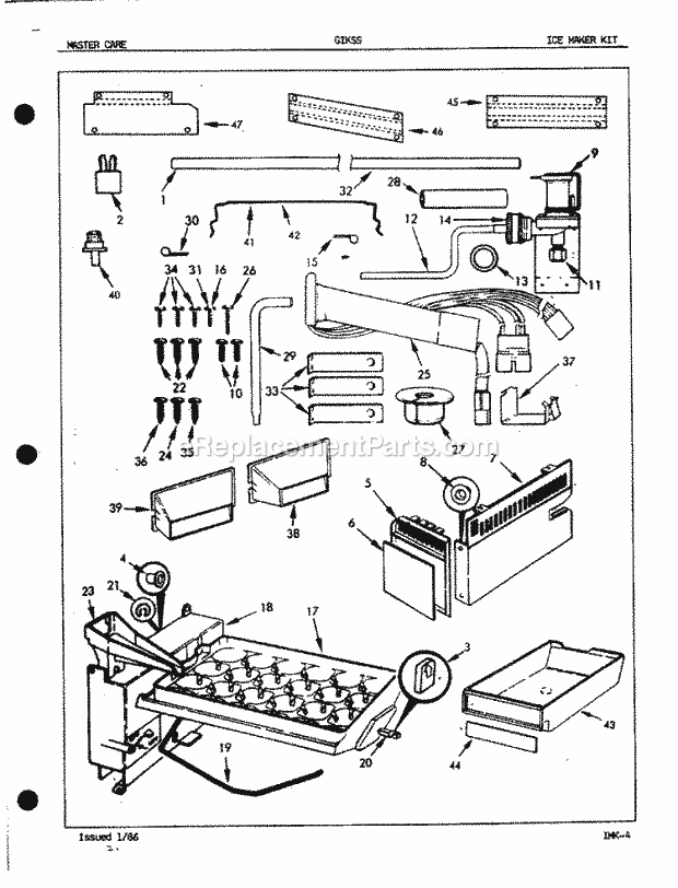 Maytag GIKSS (5X61A) Misc / Accessory Ice Maker Kit Diagram