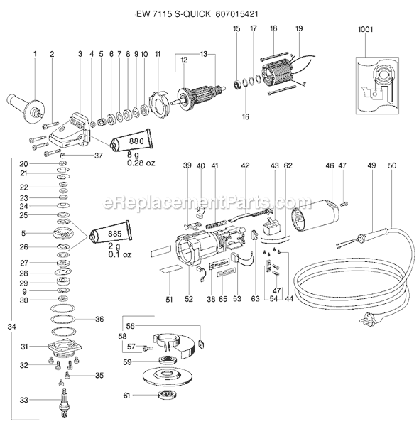 Metabo EW7115 S-QUICK (607015421) Grinder Page A Diagram