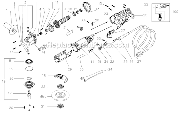 Metabo W1080-125RT (06724420) Small Angle Grinder Page A Diagram