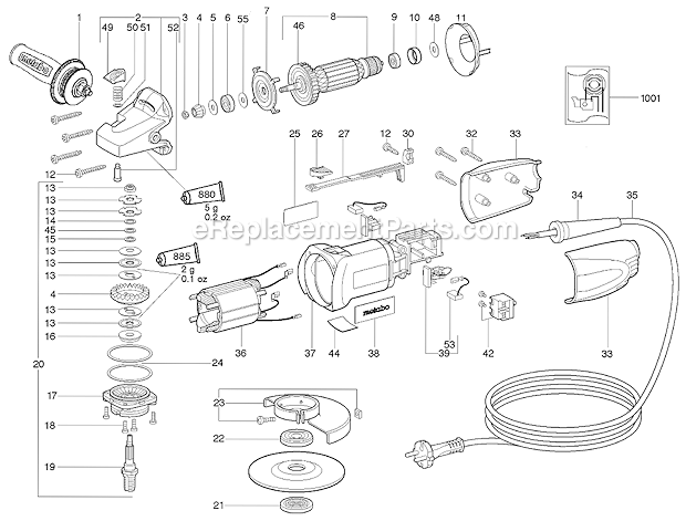 Metabo W7-115Quick (00715421) 750W Angle Grinder Page A Diagram