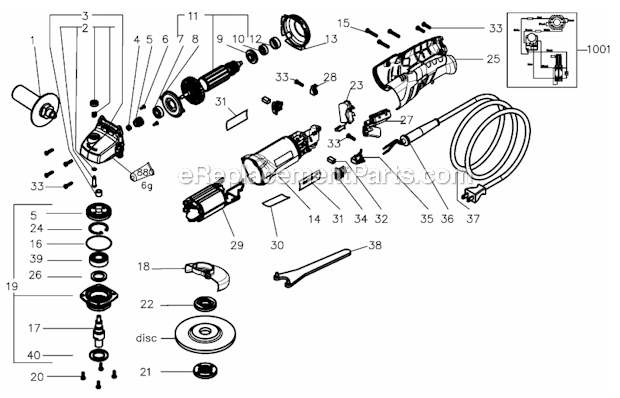 Metabo WE1450-150 (00683420) 1450 W Angle Grinder Page A Diagram