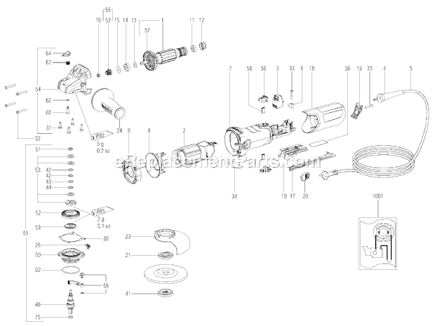 Metabo W 9-115 Quick (00371420) Small Angle Grinder Page A Diagram
