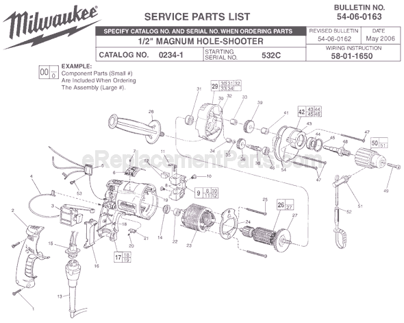 Milwaukee 0234-1 (SER 532C) Electric Drill / Driver Page A Diagram