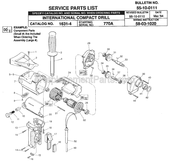 Milwaukee 1631-4 (SER 770A) Electric Drill / Driver Page A Diagram