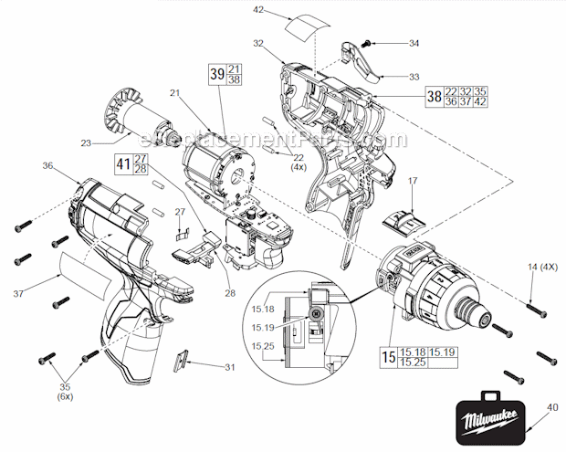 Milwaukee 240220 M12 Brushless Compact 2 Speed Screwdriver Page A Diagram