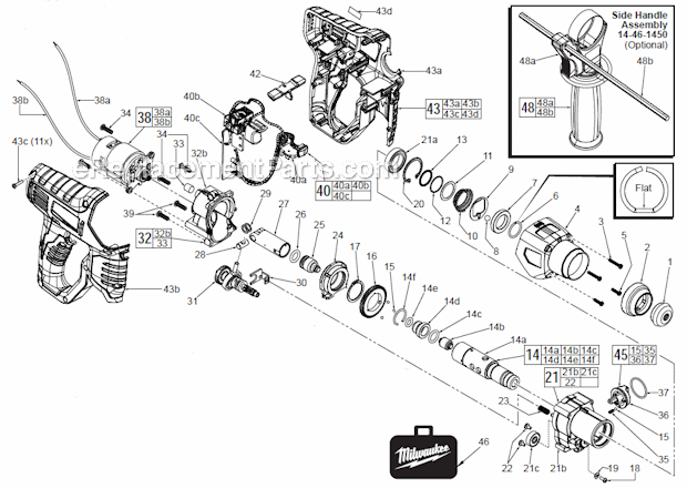 Milwaukee 241520 Cordless M12 SDS Rotary Hammer Page A Diagram
