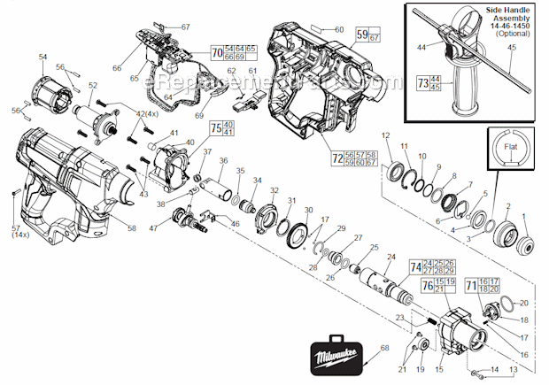 Milwaukee 241620 M12 FUEL SDS Rotary Hammer Page A Diagram