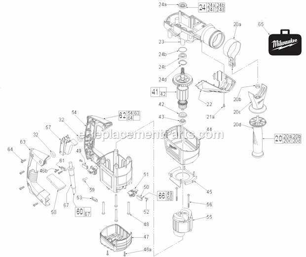 Details about   OEM Part Belly Shroud Assy For Milwaukee 5317-20 1-9/16" SDS-Max Rotary Hammer 