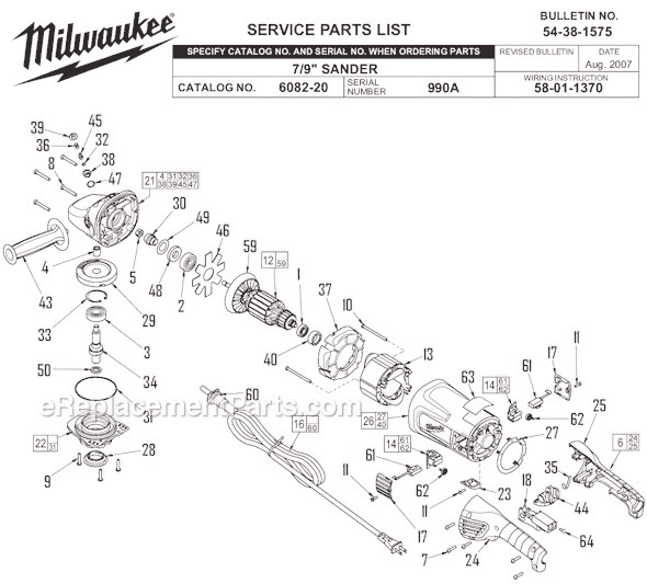 Milwaukee 6082-20 (SER 990A) 7