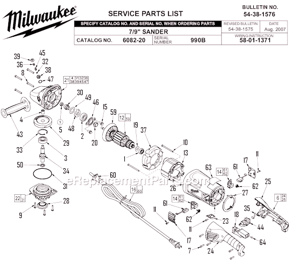 Milwaukee 6082-20 (SER 990B) 7