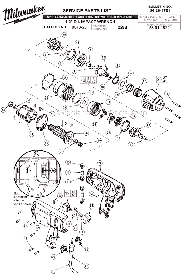 Milwaukee 9070-20 (SER 229B) 1/2 in. Impact Wrench Page A Diagram