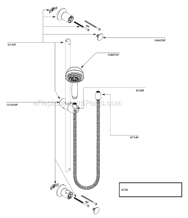 Moen 3867P Shower Faucet Page A Diagram
