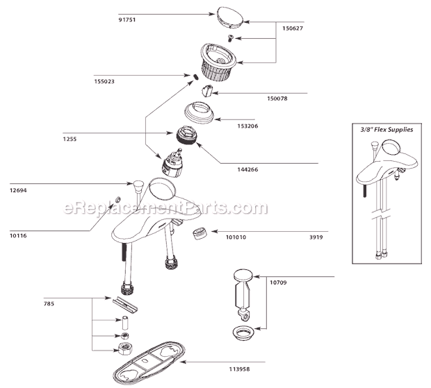 Moen 4625 (After 10-10) Bathroom Faucet Page A Diagram