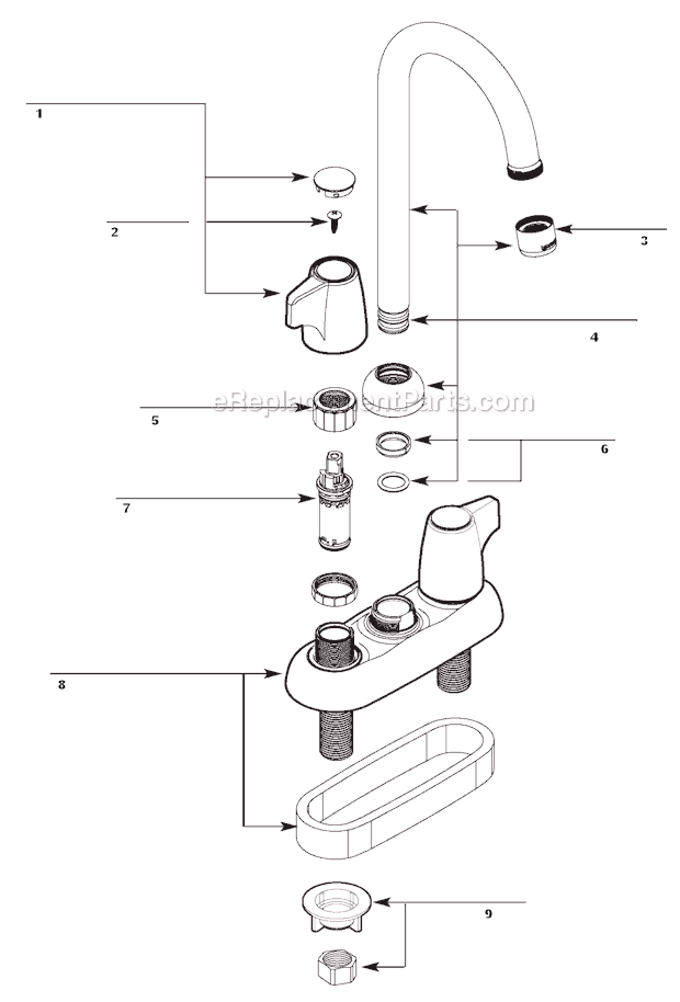 Moen 4903BC (After 1-07) Bar Faucet Page A Diagram