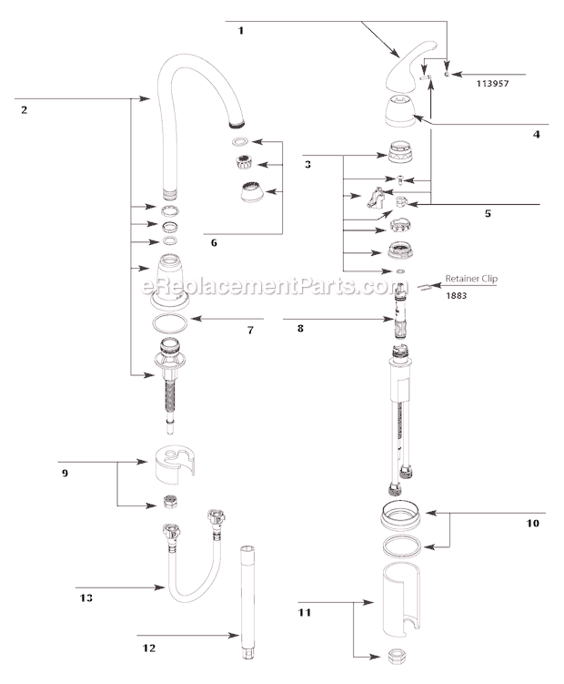 Moen 4905ORB (Before 9-10) Bar Faucet Page A Diagram