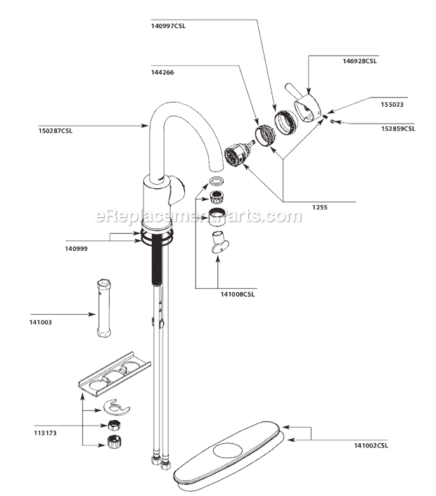 Moen 5100CSL Bar Faucet Page A Diagram