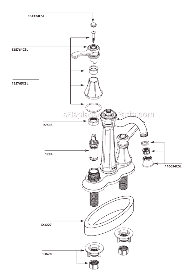 Moen 5994CSL Bar Faucet Page A Diagram