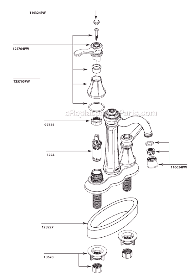 Moen 5994PW Bar Faucet Page A Diagram
