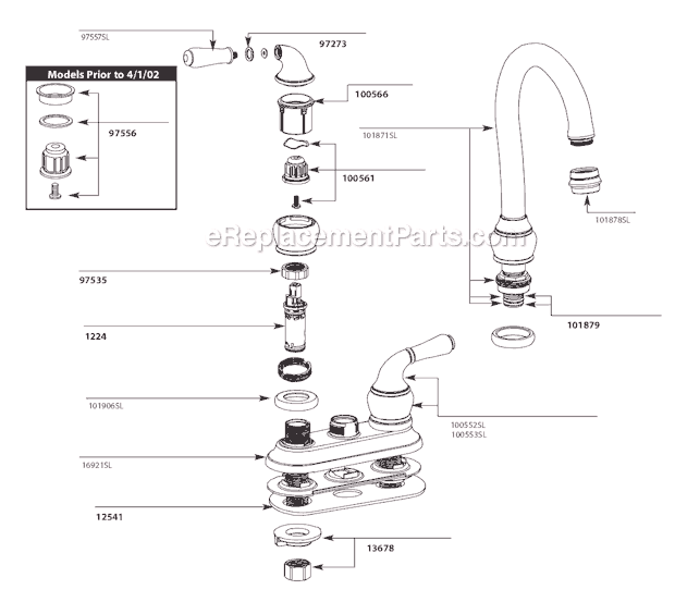 Moen 5996SL Bar Faucet Page A Diagram