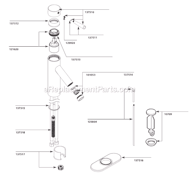 Moen 6100 (2-10 - 10-10) Bathroom Faucet Page A Diagram